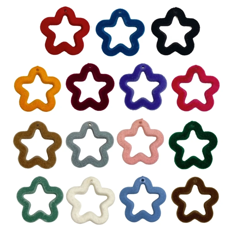 10 Pcs Hollow Five-Pointed Star Bead Friendship Necklace Making Beads Acrylic Beading Jewelry Accessories for Women