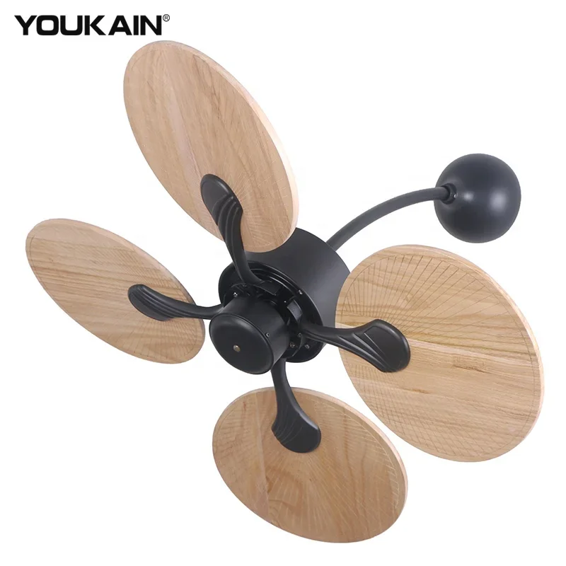 High-selling 32 inch luxury leaf design solid wooden big wall fan electric fan wall mounted wall mount fan with remote control