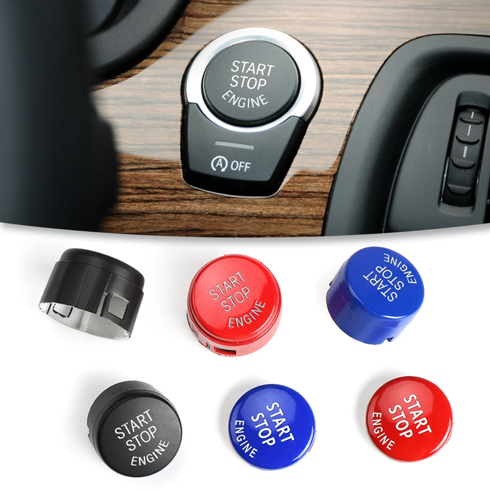 Car Start Stop Push Button Engine Ignition Switch Cap Key Cover Replacement X1 X5 X6 E70 E71 E90 E89 E84 E60