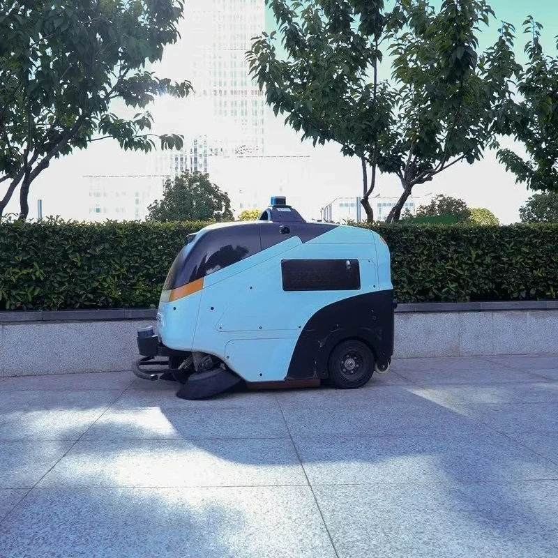 Customized Commercial Floor Cleaning Robot Equipment Artificial Intelligence Industrial Robots Automatic Sweeper Robot view 3