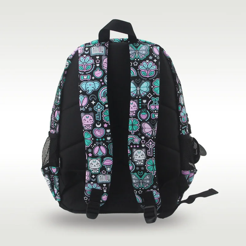 Australian Black Butterfly Backpack Student Backpack Large Capacity Storage Bag Cute Cartoon Girl Multi-purpose Backpack Gifts view 2