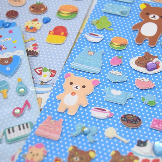 Rilakkumas Cute Little Bear Kawaii Stickers Scrapbooking Diy Journal Stationery Sticker Decoration Children\'s Birthday Gifts