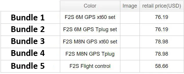 Controle de voo f2s com 6m ou m8n, gps e xt60 t-plug, módulo de potência, retorno automático, osd, definição de direção de altura, firmware u2