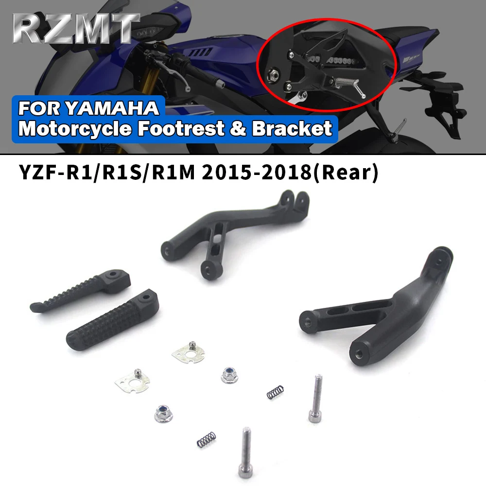 

Motorcycle Footrest & Bracket For Yamaha YZF-R1 / R1S / R1M 2015-2018 Folding Parts Rear Foot Rests Pedal Bracket Assembly Kit