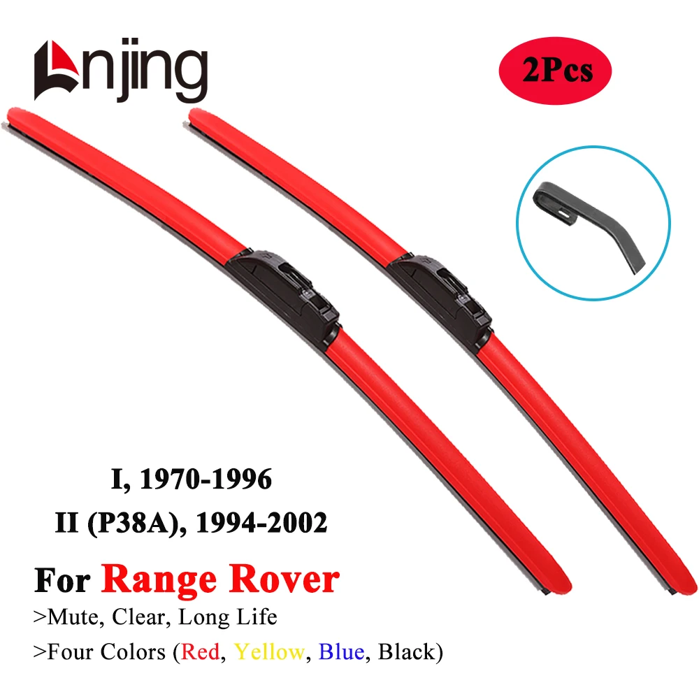 

LNJING Colorful Wiper Blades For Range Rover Classic P38A SUV 1969 1994 1996 1998 2000 2001 2002 Car Exterior Luxury Accessories