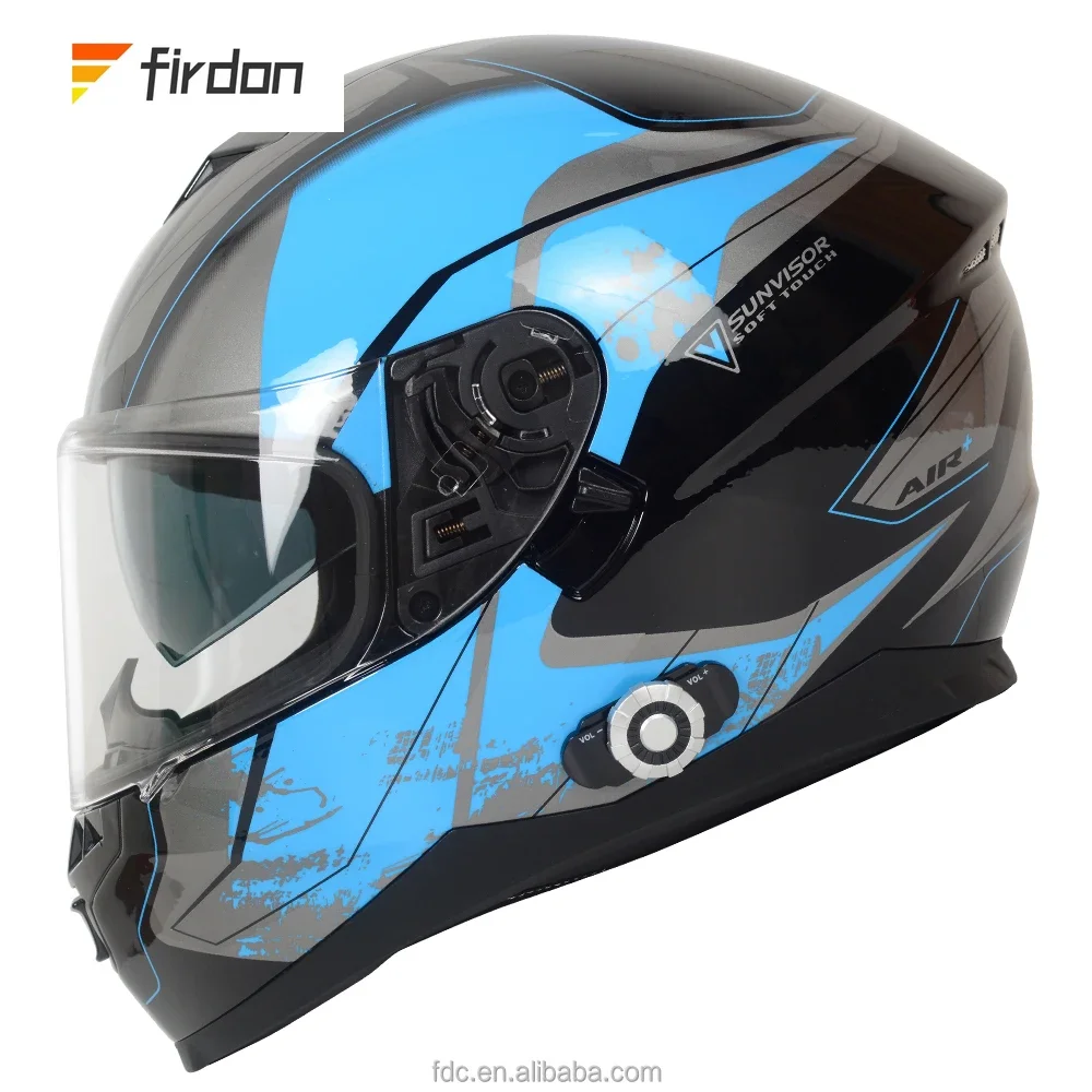 FreedConn BM22 ABS Material ECE Capacete de segurança padrão para motocicleta Bluetooth 1000M Acessórios para fone de ouvido de intercomunicação sem fio