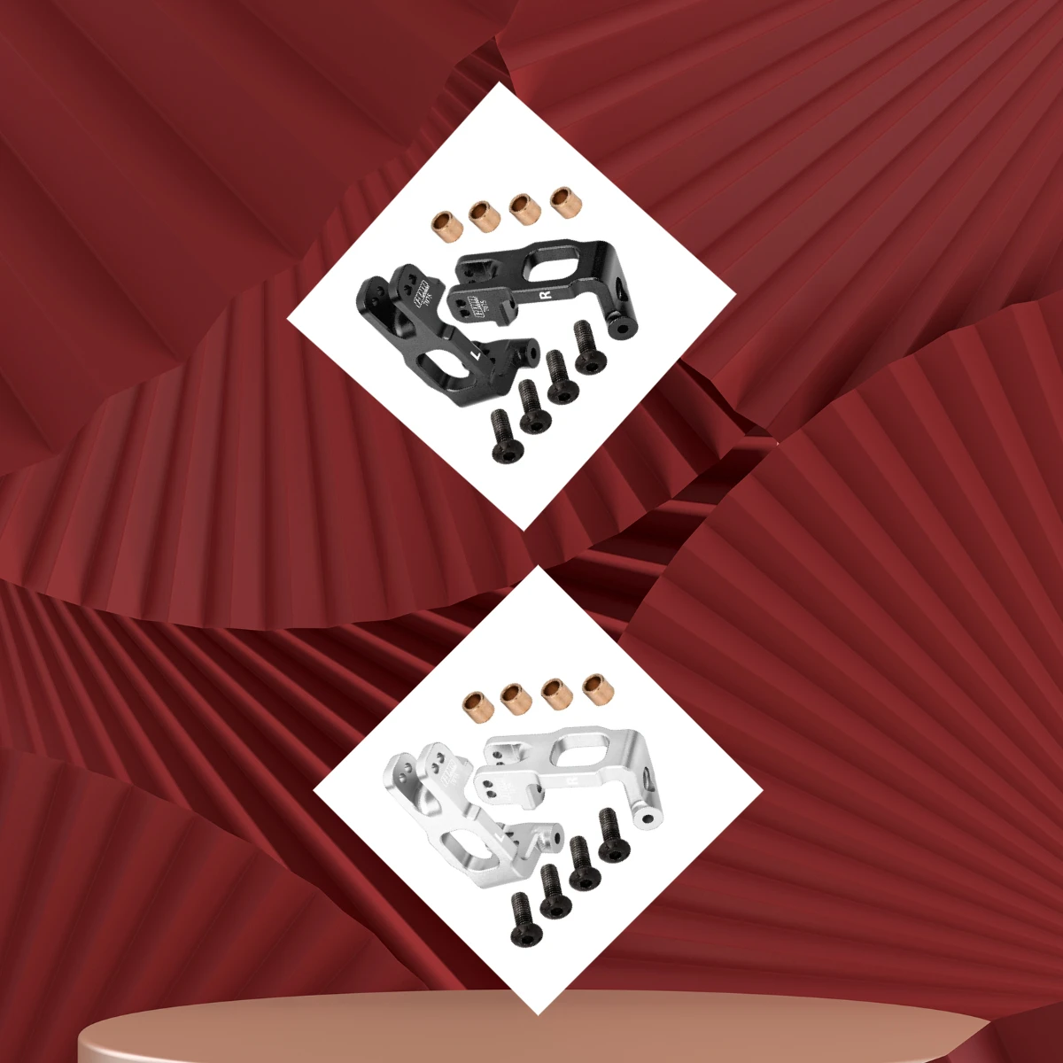 Cubos dianteiros C de liga GPM 7075 para LOSI 1/6 8IGHT-X Lasernut 1/8 8IGHT-XE 8IGHT-XTE LOS04020.LOS04018