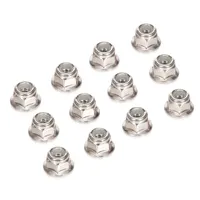 12PCS Metal 4mm M4 Wheel Lock Nuts Compatible for 1/10 RC Car Hsp Redcat Trxs Tamiya Hpi Rc4wd Axial Replacement Parts