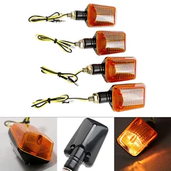 4Pcs Universal Motorcycle Turn Signal Indicator Lights Lamp 12V Amber Bulb Blinkers Flashers Sidemarker For Ducati Suzuki Yamaha