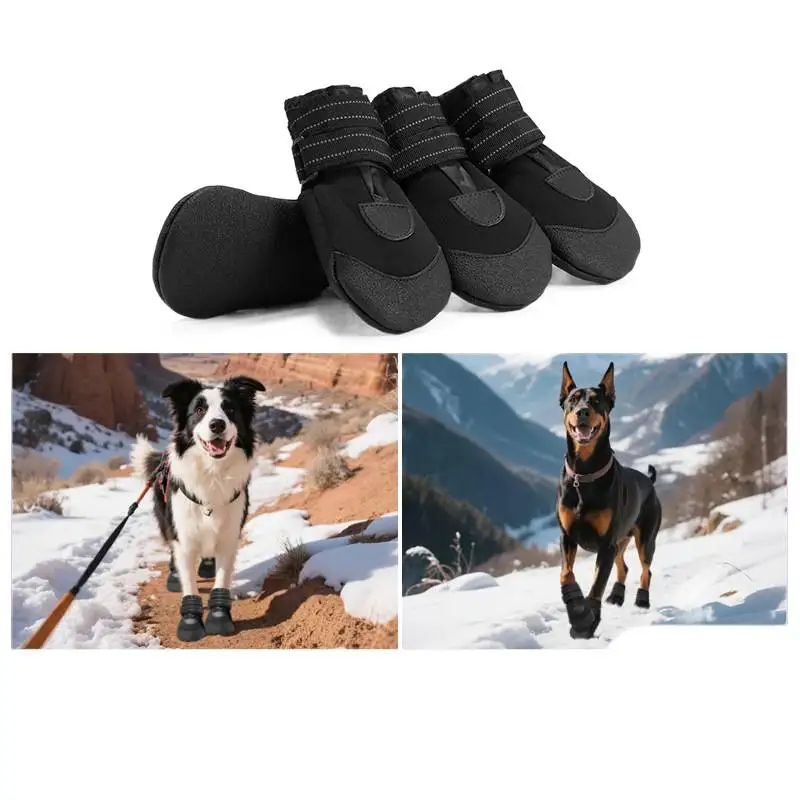 

Breathable, Warm, Comfortable, Reflective Soft Sole Dog Shoes for Medium and Large Dogs Waterproof and Non-Slip, Outdoor Special