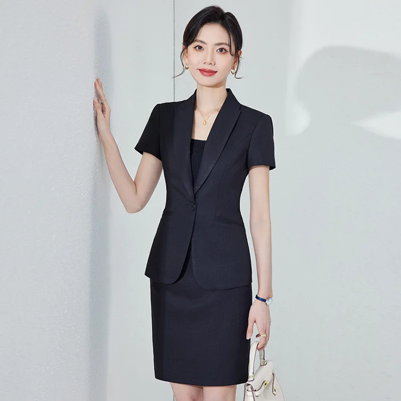 

Suit Women's Summer Fashion Slim-Fitting Suit Work Clothes Business Temperament Goddess Temperament High-Grade Gold Shop Work Cl