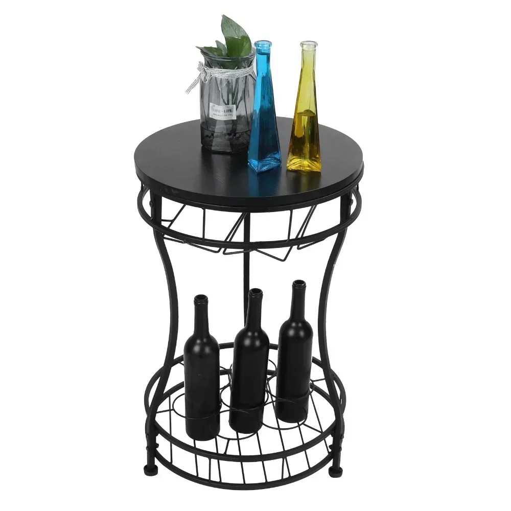 

Wine Holders, Round Freestanding Iron Wine Rack Organizer Bottle Holder for Kitchen Restaurant Bar, Wine Holders