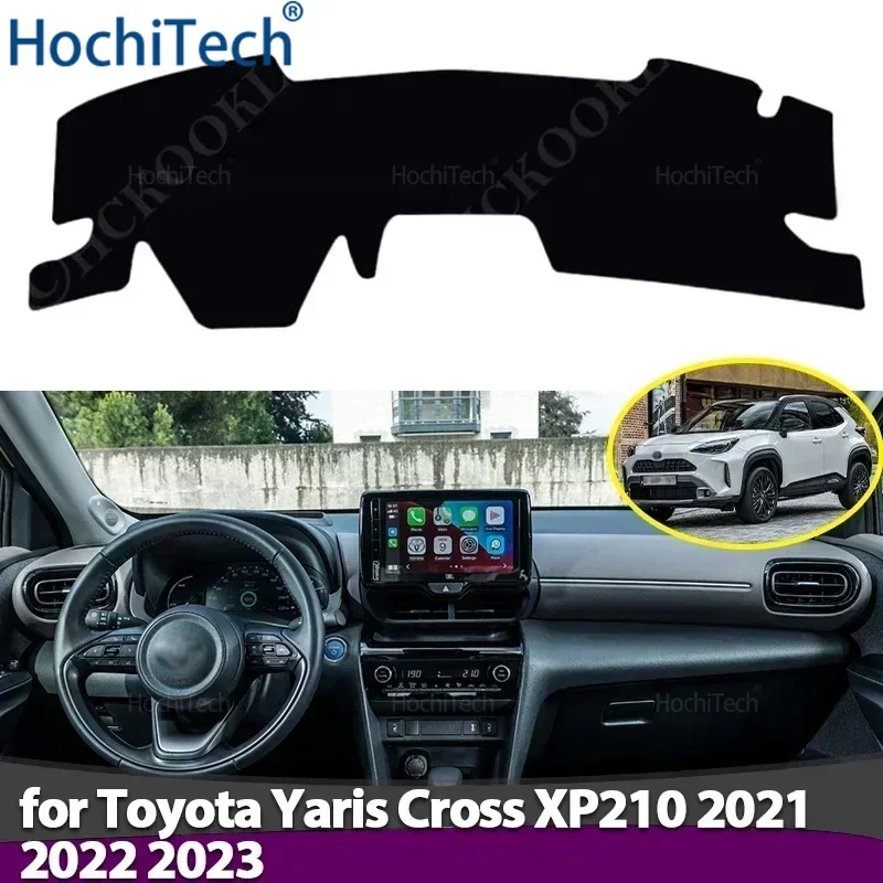 Car Dashboard Cover Avoid Light Pad Instrument Panel Mat Case Carpets for Toyota Yaris Cross XP210 2021 2022 2023