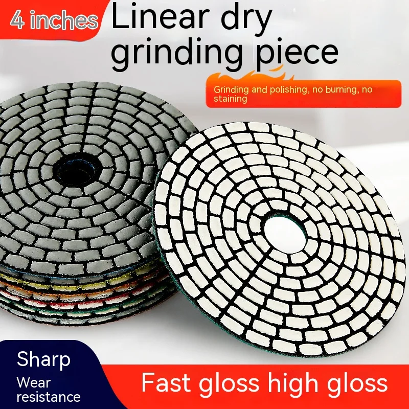 4Inch 100mm Diamond Wet Polishing Pad Grinding Pad Wear-resistant for Stone Marble Quartz Granite Angle Grinder Refurbished Pad