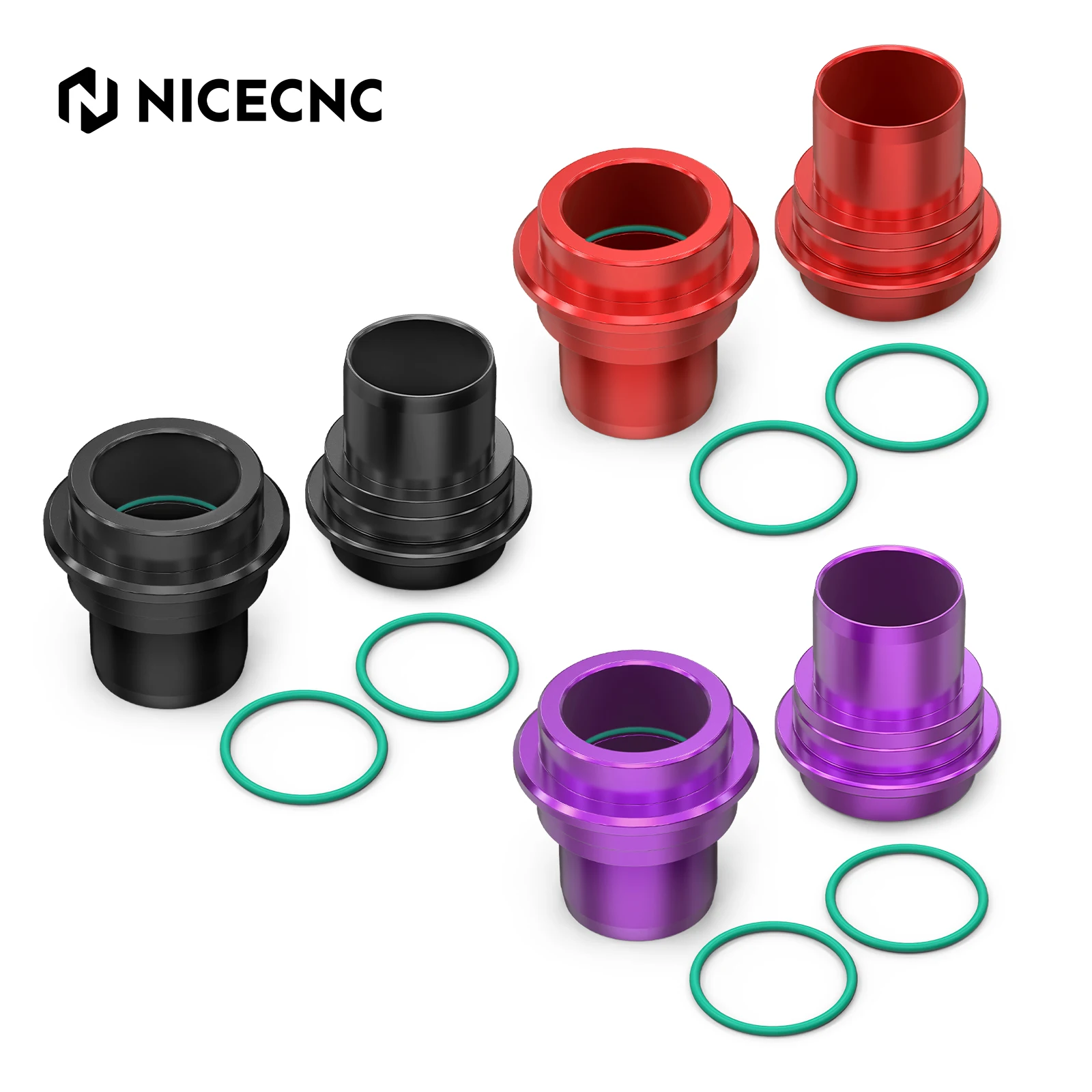 NICECNC Front Wheel Spacers Hub Collars With O-rings For STARK VARG MX EX 2024-2025 Electric Bike Aluminium Black Purple Parts