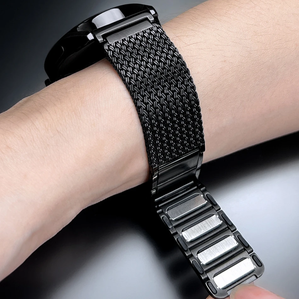 Stainless Steel Strap For Samsung Galaxy Watch 6 5 Pro 4 Classic 44/40/46mm Band for Huawei Watch GT 3 Garmin Magnetic Bracelets