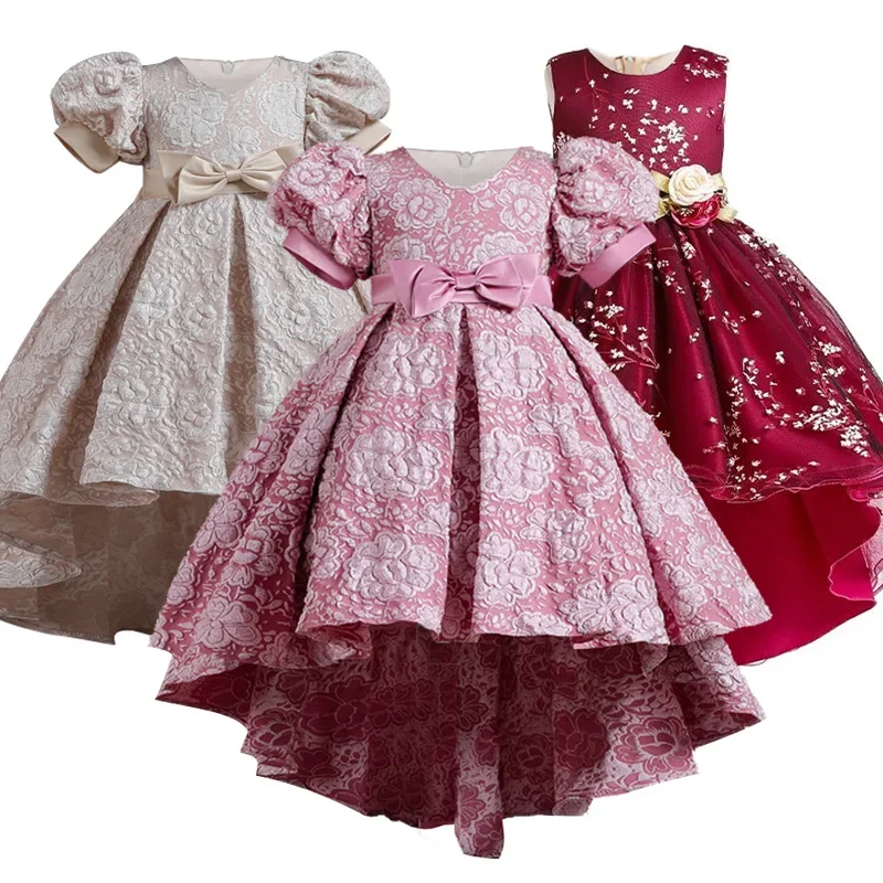 Children Evening Party Dress Kids Dresses For Girls Wedding Dress Costume For Girls Princess Dress 4 5 6 7 8 9 10 11 12 Year