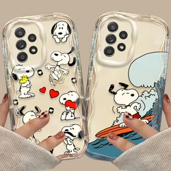 Iively Cartoon Snoopy Cool dla Samsung A55 A54 A53 A53 A52 A35 A34 A33 A32 A25 A24 A23 pokrowiec na olej 5G etui na telefon