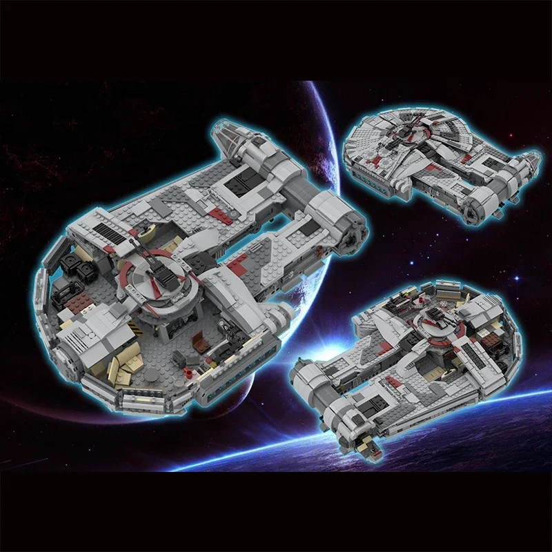 MOC-97338 YT-2400 Freighter Transport Spaceship Model Kit Building Blocks Set Space Wars Fighter Model Toys for Kids Gifts