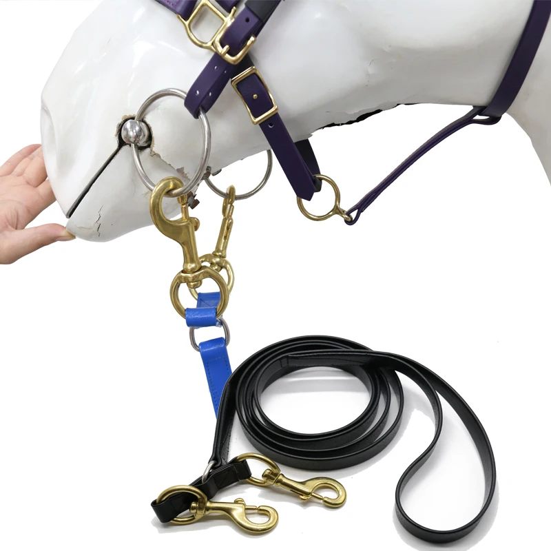 

Durable PVC Coated Nylon Horse Bridle Waterproof Horse Halter Lead for Riding and Racing Logo