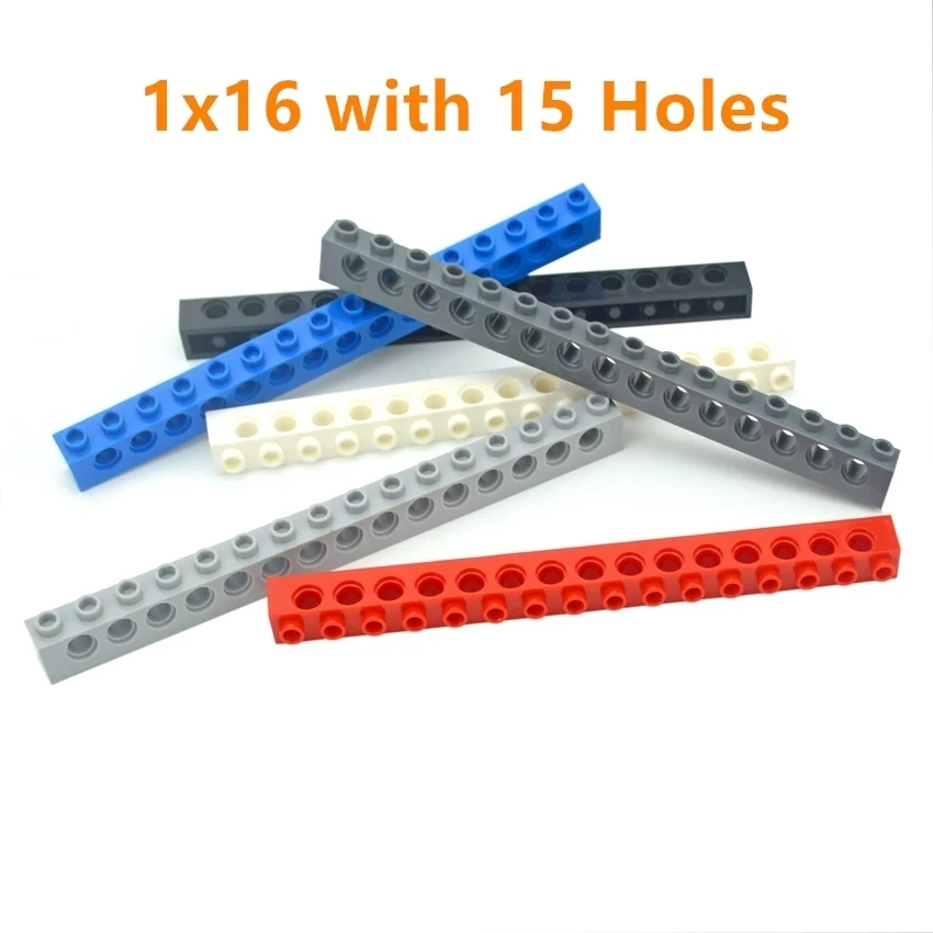 Technical Building Block MOC Combination Studded Long Beam with Hole Thick Bricks Compatible 3703 32018 3895 2730 3894 3701 3700