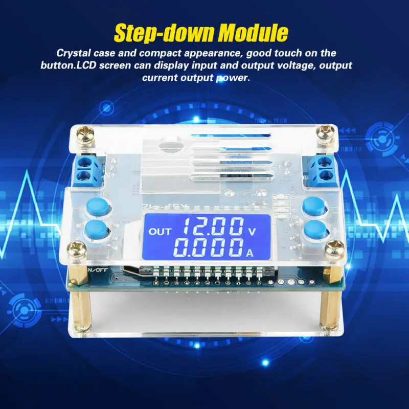 LCD Display Digital Adjustable Constant Voltage Current Step Down Module 5A For LED Battery For Charger Power Supply Converter