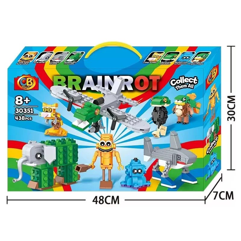 Новый трендовый набор строительных блоков 2025 года, забавные итальянские игрушки-мем «сделай сам» — креативный сборный подарок на день рождения для детей