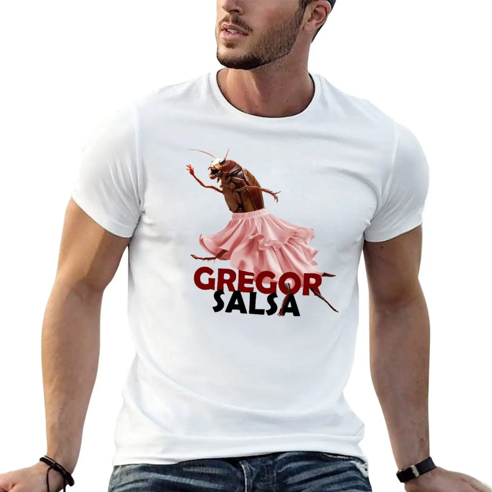Gregor Samsa Dancing Salsa T-Shirt Funny t-shirts summer clothes slim fit t shirts for men