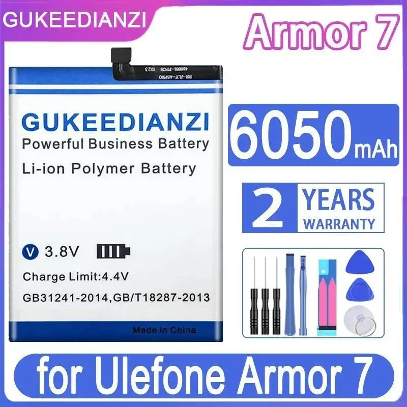Высокоэффективный аккумулятор для мобильного телефона Ulefone Armor 7 6050 мАч