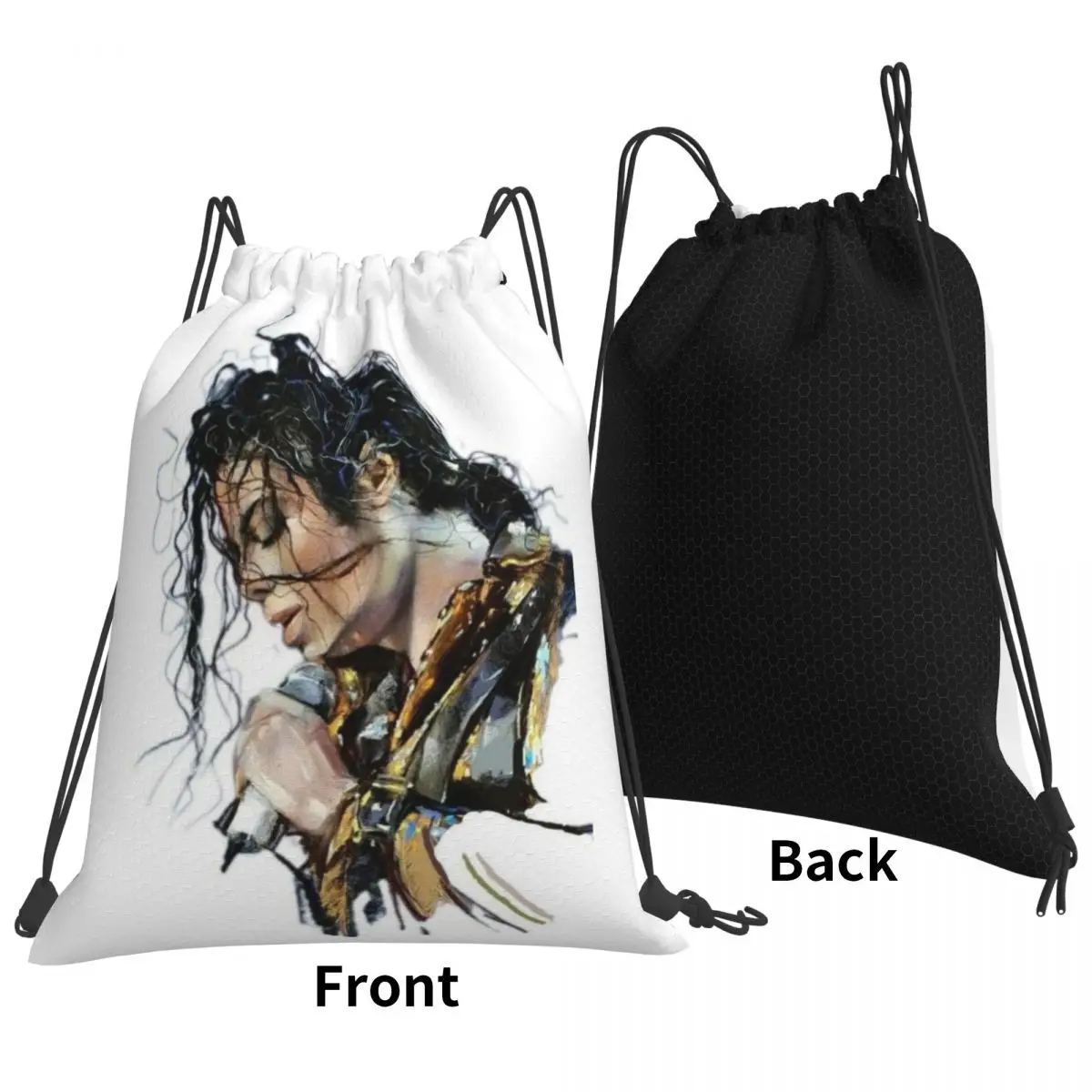 マイケル・ジャクソン音楽家歌手ダンサーバックパックカジュアル巾着バッグスポーツバッグブックバッグ男性女性学生用
