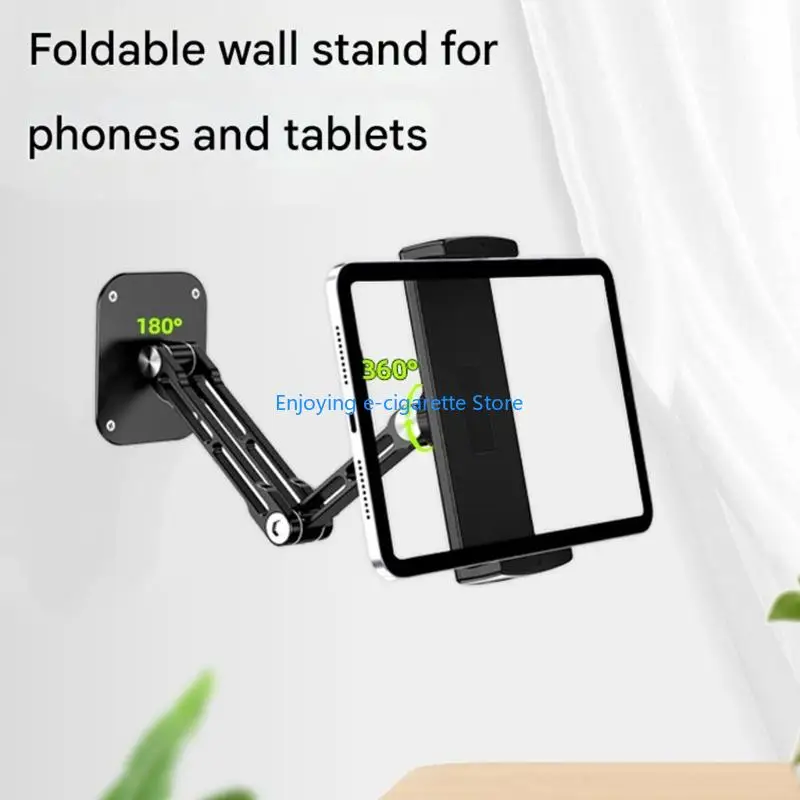 Verstellbarer Tablet-Halter zur Wandmontage für 4- bis 12,9-Zoll-Geräte mit drehbarer Basis und Aluminiumkonstruktion Y4QF – Detail 5