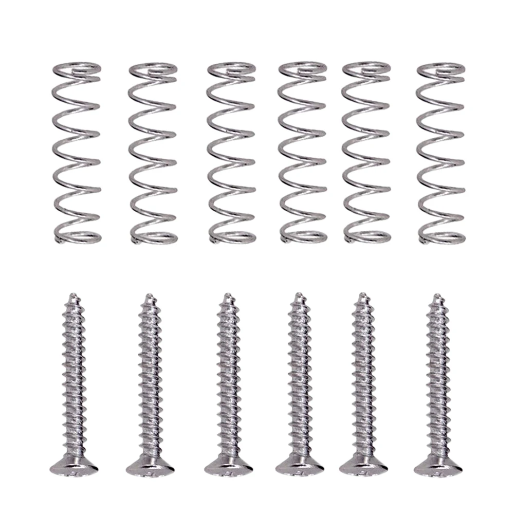 

Electric Guitar Pickup Adjusting Screws Black Springs Replacement Set Easy Install Compatible With Single Coil Pickup