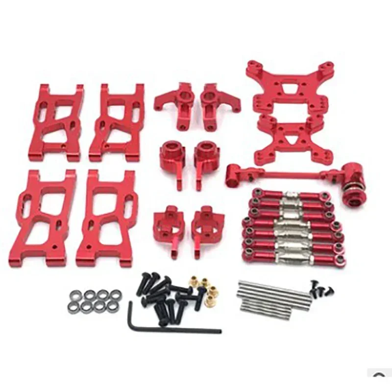 WLtoys 124019 124018 144001 RC auto-onderdelen upgrade Metal Kit aandrijfas trekstang zwenkarm stuurbeker C stoel versnelling enz.