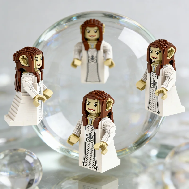 2645 piezas MOC Maxi Figura Blanca Arwen El Hobbit y El Señor de los Anillos, Bloques de Construcción de Juguetes, Regalo de Navidad 3D