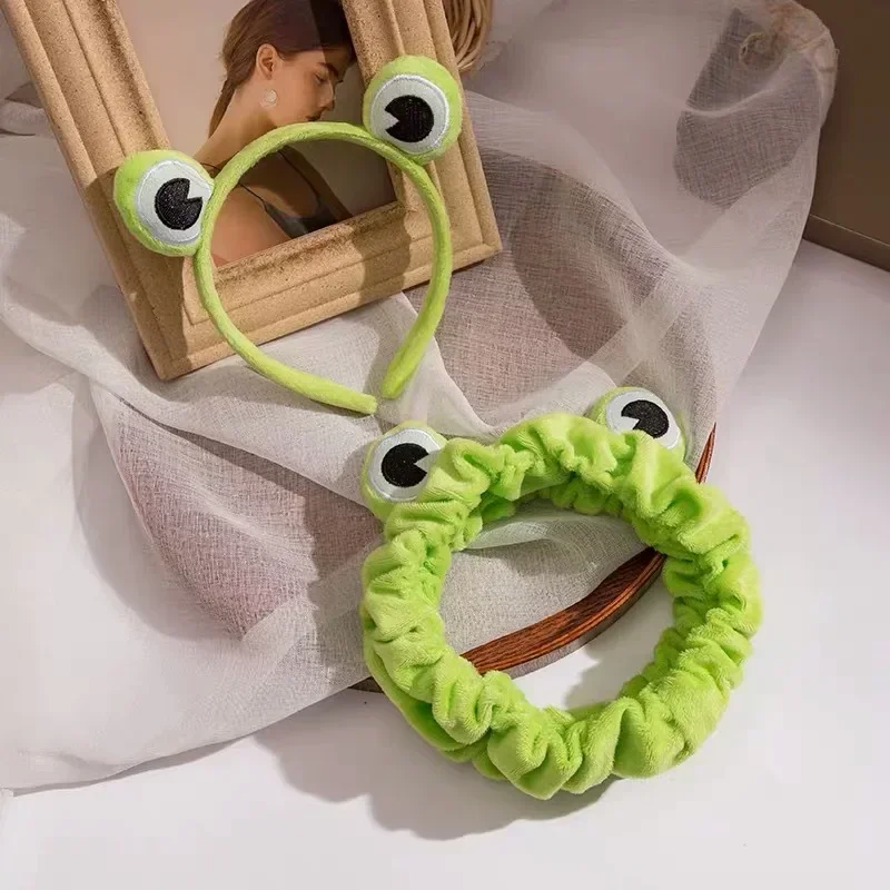 

Cute Girls and Women Hair Accessories - Wide - brimmed Elastic Hairbands, Funny Frog Makeup Headband, Girls Hairband