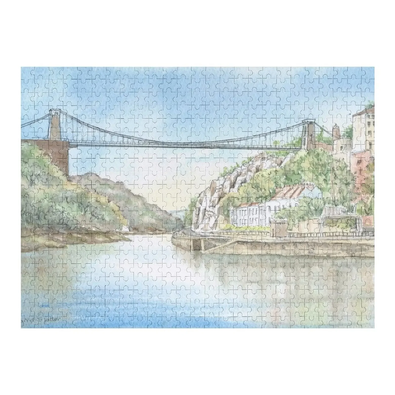 

Clifton Suspension Bridge Jigsaw Puzzle Custom Kids Toy Wooden Animal Iq Wooden Decor Paintings Puzzle