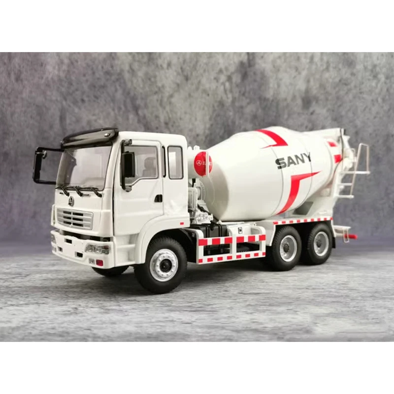 1:35 Scale SANY Concrete Mixer Truck Cement Tank Truck Engineering Machinery Alloy Model Collection Souvenir Display Gift Toy