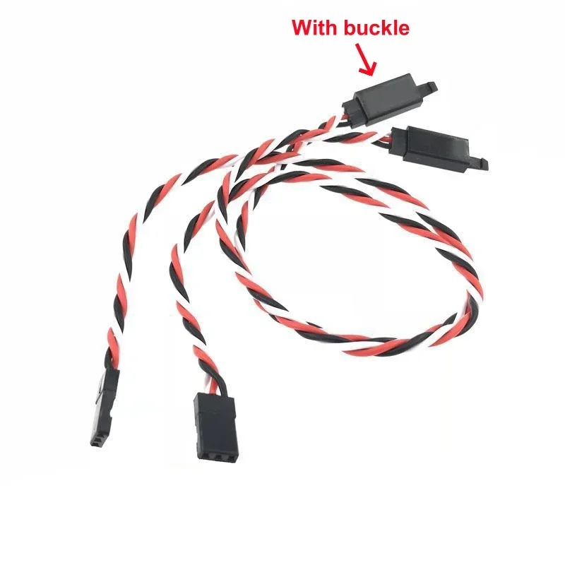 10 unids/lote RC Servo Cable de extensión trenzado 30 / 60 núcleos hebilla antiaflojamiento 22AWG para RC Futaba JR línea de conexión macho hembra