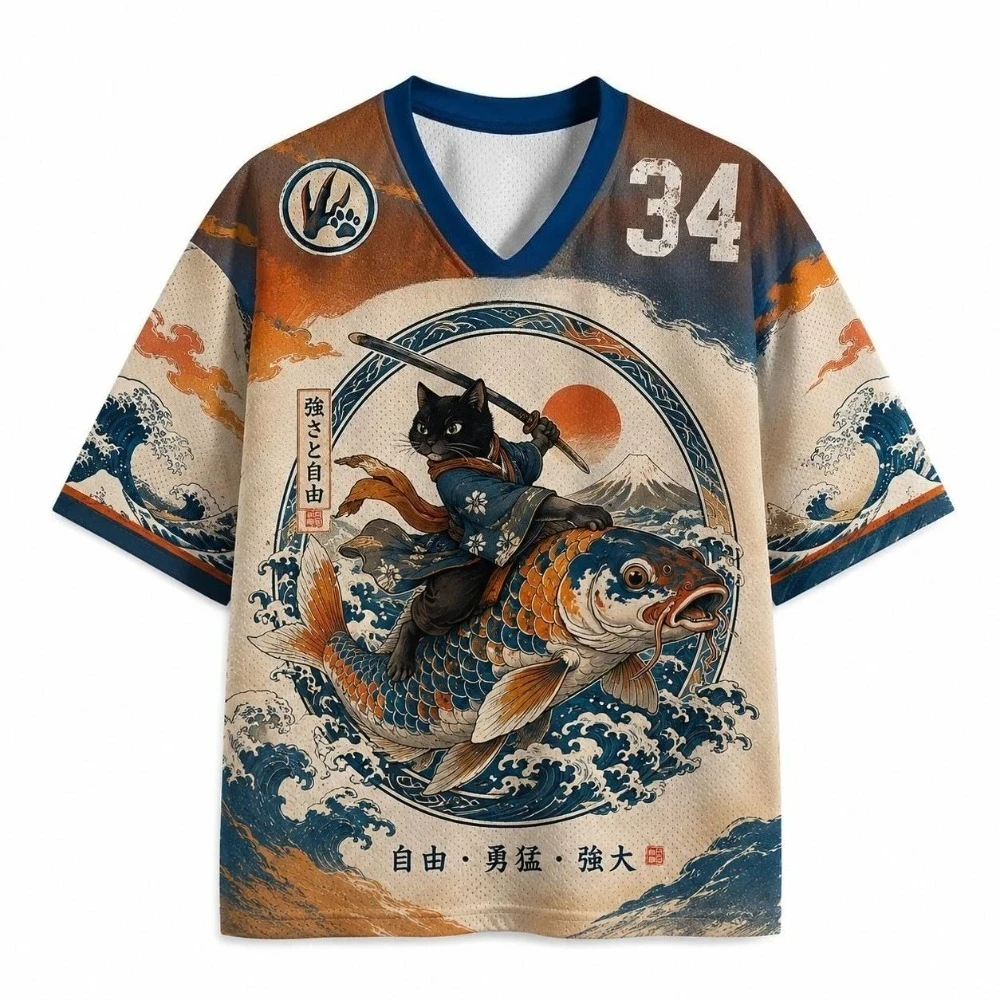 Retro Warrior Forward-Stride 3D-gedrucktes Herren- und Damen-T-Shirt im Y2K-Stil, lässig, Streetwear, Hip-Hop, V-Ausschnitt, locker, atmungsaktiv, schnelltrocknend – Detail 10