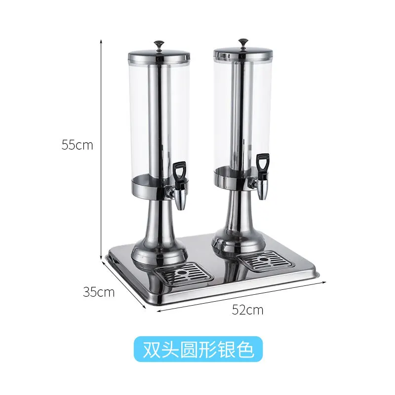 Stainless steel juice tripod single and double head cold drink machine hot pot restaurant sesame oil commercial transparent buff