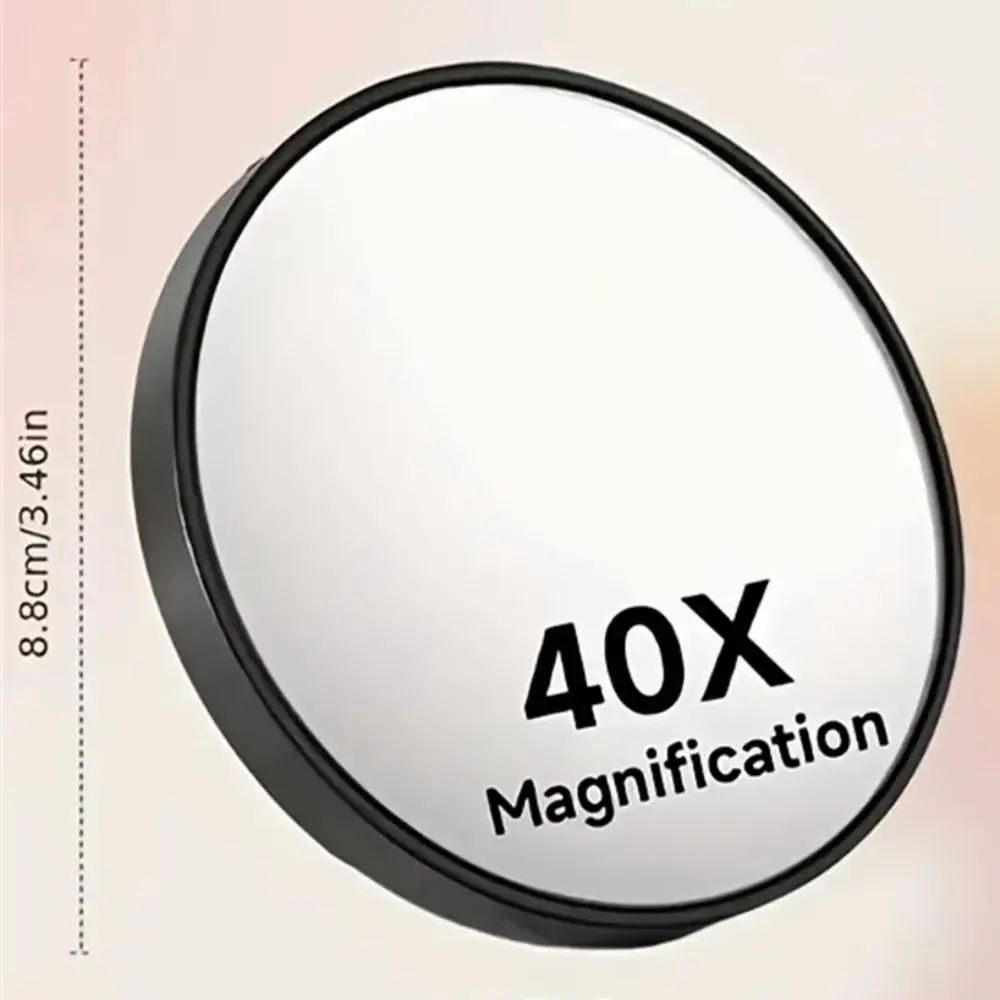 1PC 10X/20X/30X/40X Magnifying Mirror, Small Magnification Mirror With Suction Cup For Plucking Eyebrows Removing Blackheads