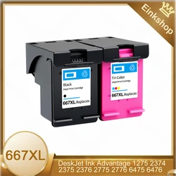 einkshop For HP 667xl 667 Ink Cartridge for HP667 667 xl DeskJet Ink Advantage 1275 2374 2375 2376 2775 2776 6475 6476 printer