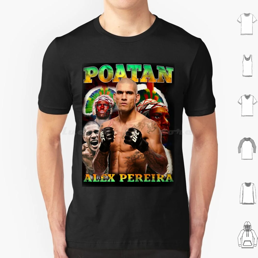 Alex Pereira Poatan T Shirt Bootleg Alex Pereira Alex Pereira Boot T Shirt Big Size 100% Cotton Glory Kickboxing Kickboxer