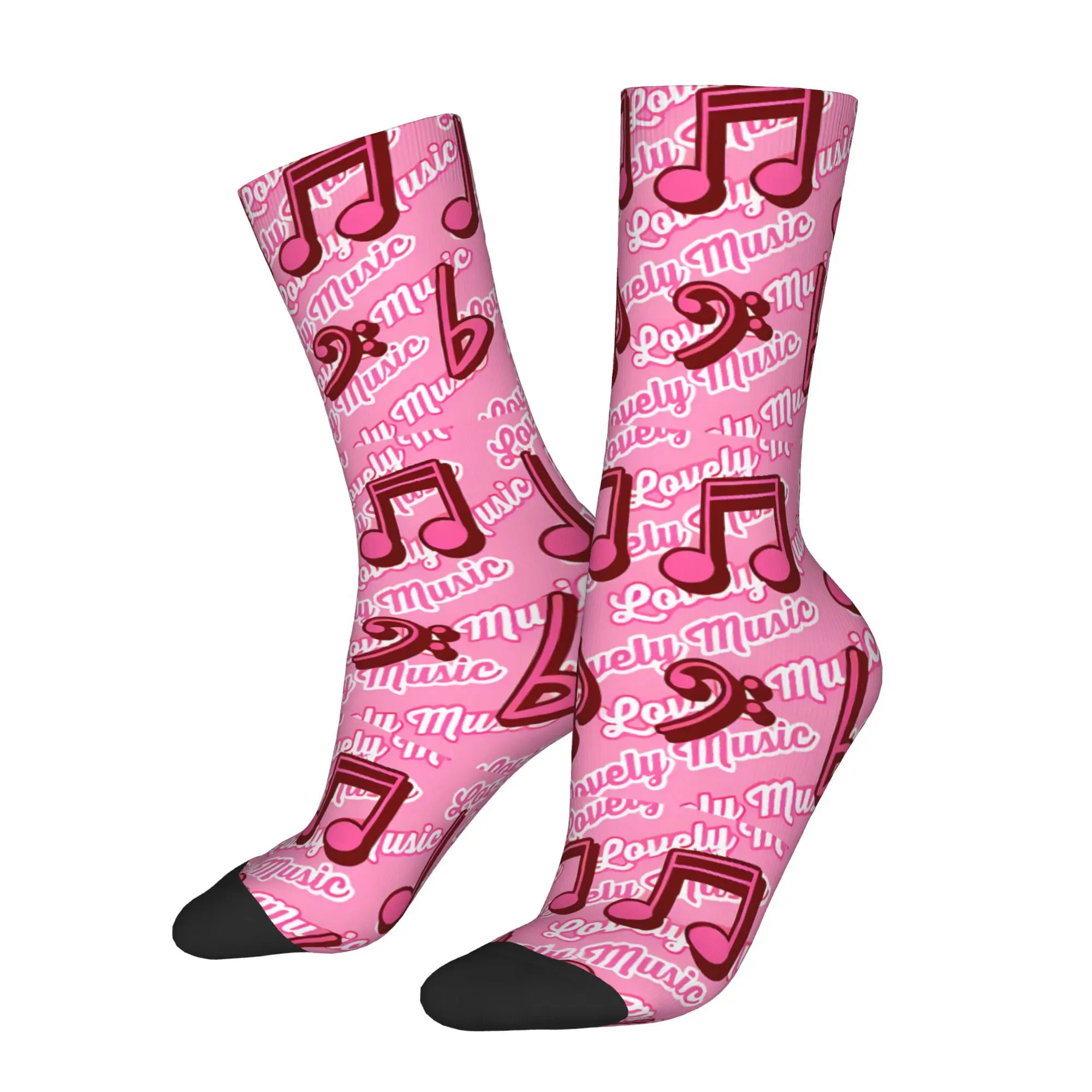 

Musical Notes Socks Male Mens Women Spring Stockings Polyester
