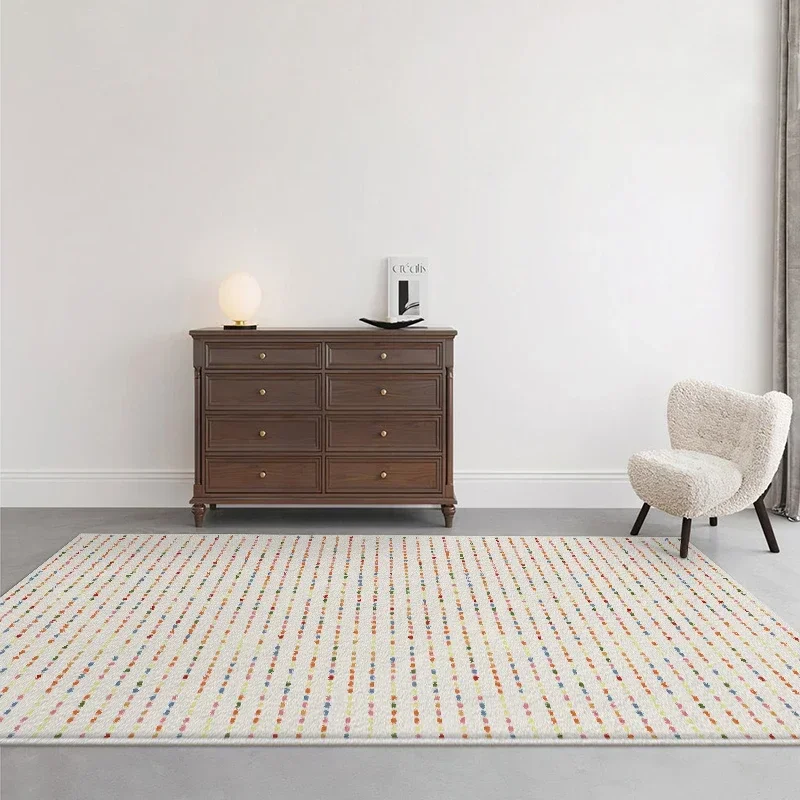 Simple Colorful Polka Dot Living Room Large Area Carpet Off-white Bedroom Fluffy Mats Home Study Room Decorative Rug Alfombra