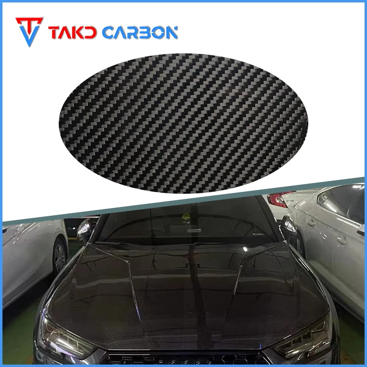 Carbon 3K Twill Original Design Style Dry Carbon Fiber Car Engine Hood Bonnet For AUDI A4 B9 S4 2021-UP