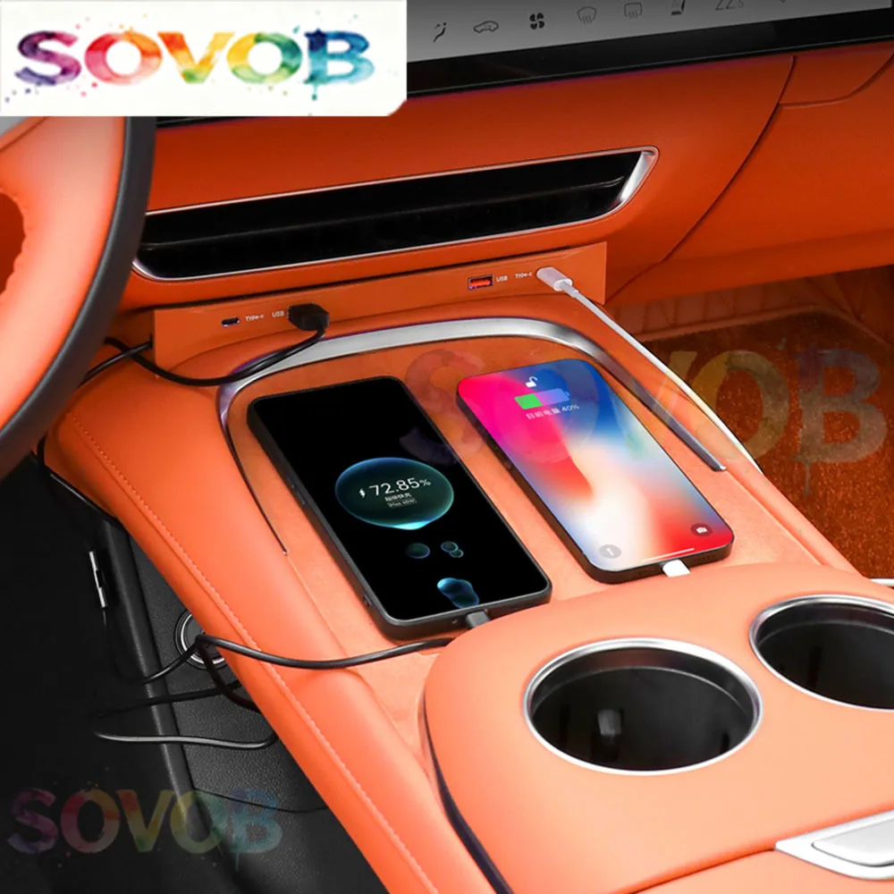 For Changan Deepal S07 S7 Central Control Fast Charging Docking Station Interior Products Car Cigarette Lighter Charger Adapter