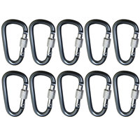 1-10PC Carabiner Set Camping Survival EDC Daily Keychain Tourist Hooks Fishing Carbin Tactical Hook Outdoor Karabiners Clip