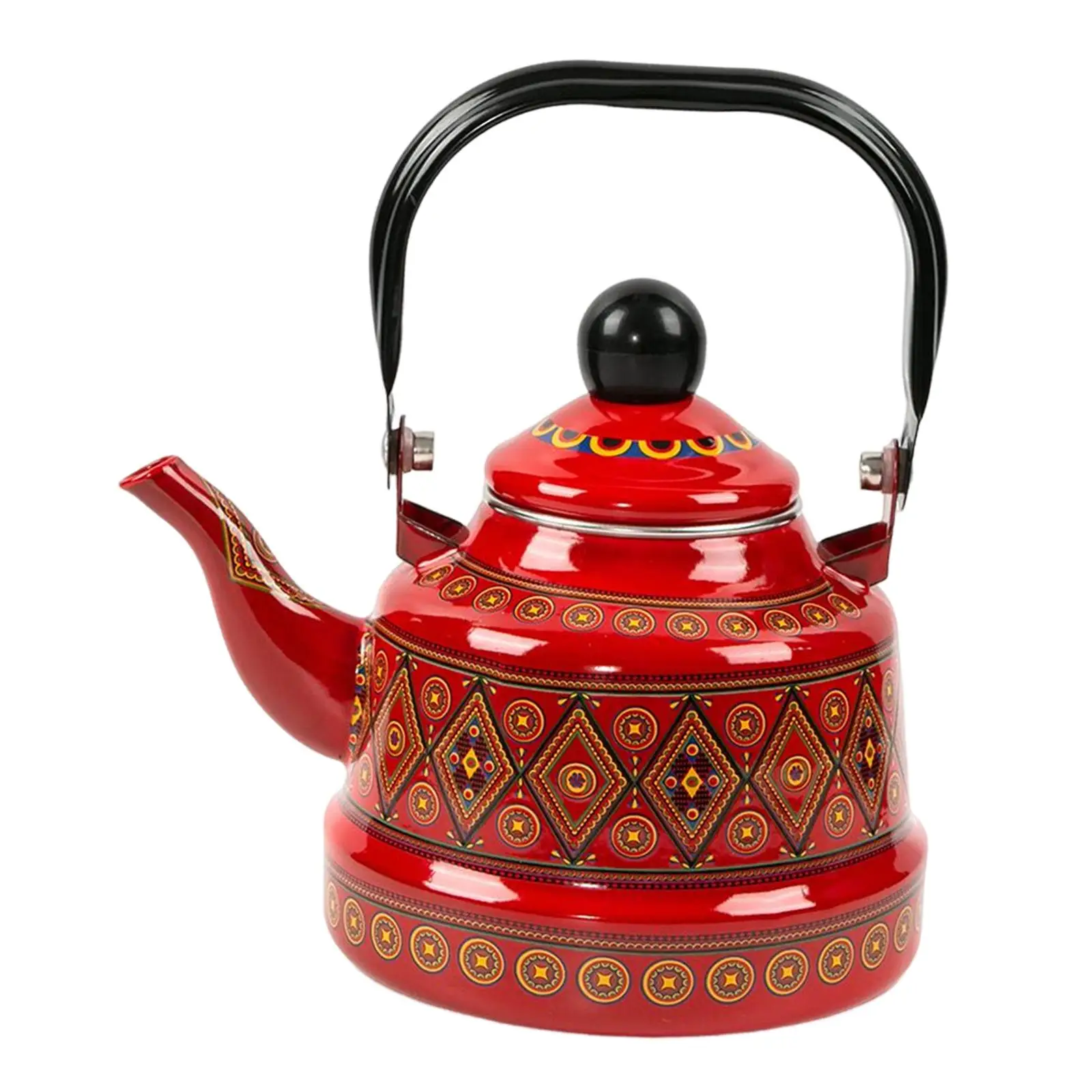 2.5L Enameled Tea Kettle Tea Pot Glazed Coffee Kettle Cookware for Outdoor