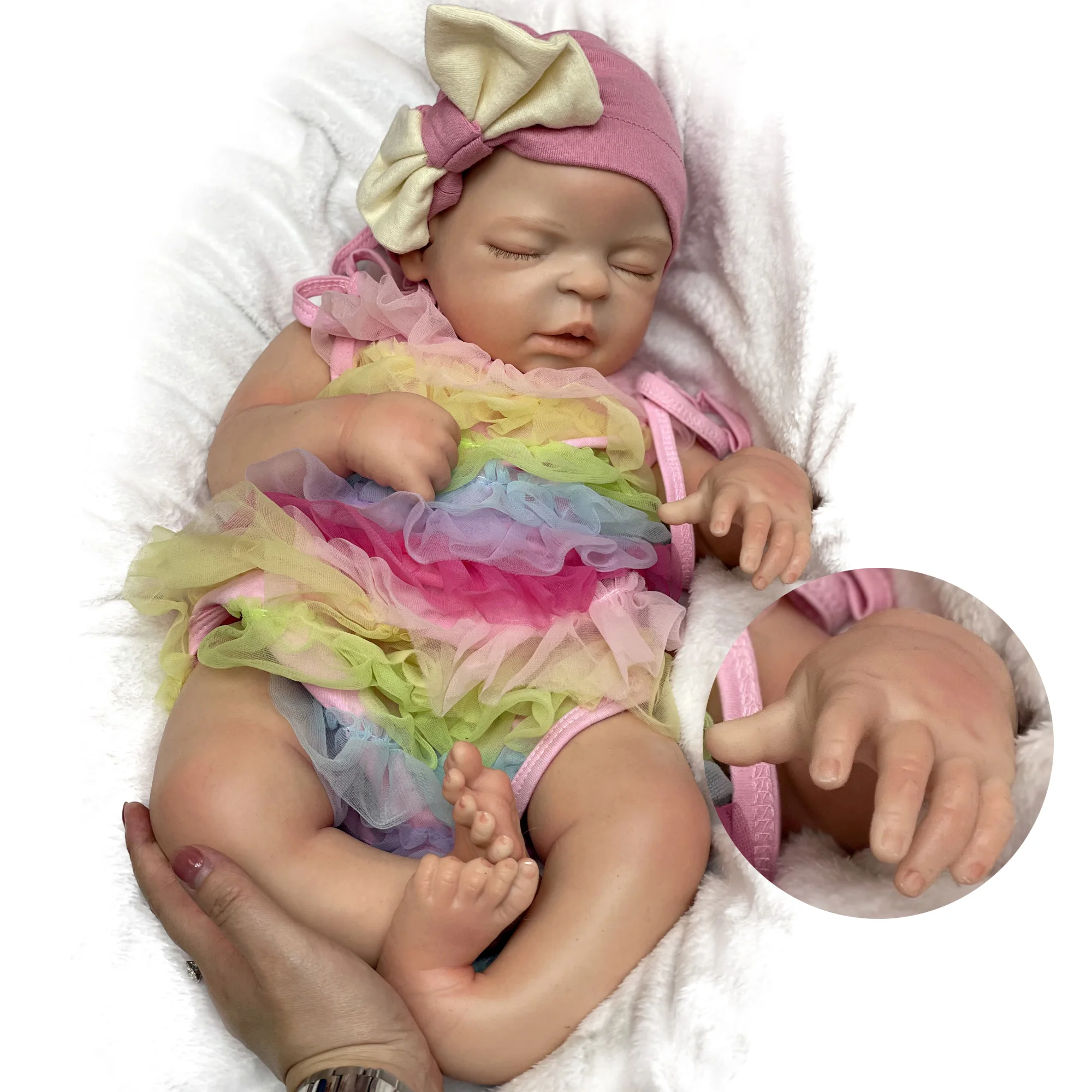 20 Inch reborn dolls big Silicone Bebe Painted Bebe Reborn bonecas meninas bebes reborn de silicone real